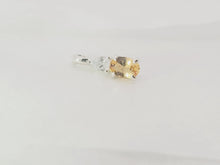 Load image into Gallery viewer, Sterling 6x4 mm Oval Amber Topaz and Lab Diamond Pendant