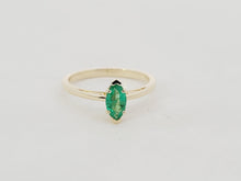 Load image into Gallery viewer, 10K Yellow 8x4 mm Marquise Emerald Ring