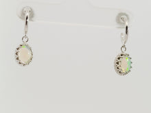 Load image into Gallery viewer, Ethiopian Opal 7x5 Oval Cabochon Sterling Silver Earrings