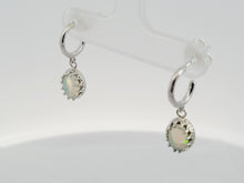 Load image into Gallery viewer, Ethiopian Opal 7x5 Oval Cabochon Sterling Silver Earrings