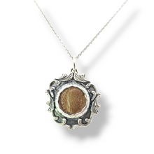 Load image into Gallery viewer, Sterling Silver Ancient Roman Coin Filigree Bezel Necklace 2