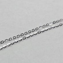 Load image into Gallery viewer, 14k White Gold Flat Diamond Cut Cable Chain