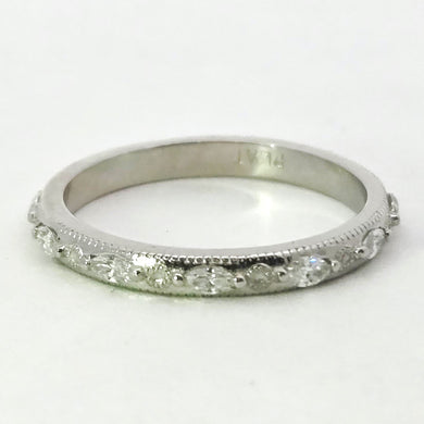 Estate Platinum Natural Marquise Diamond Band