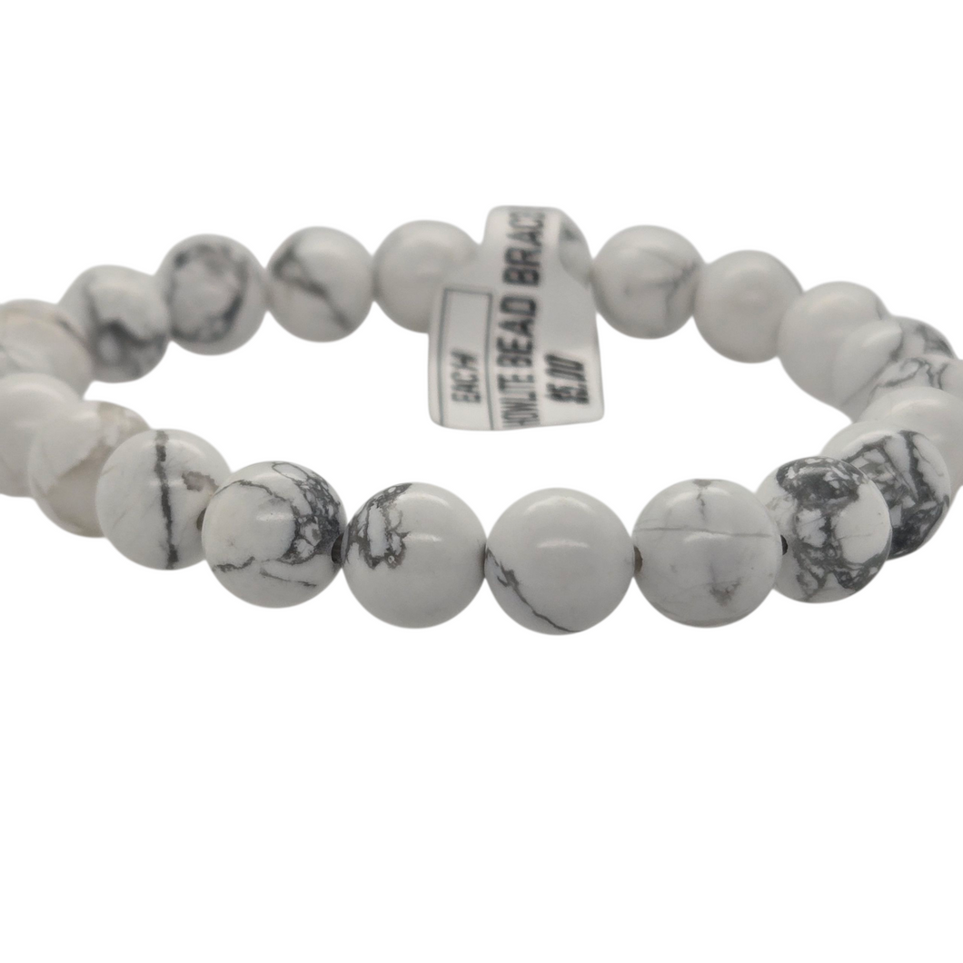 Howlite Bead Bracelet
