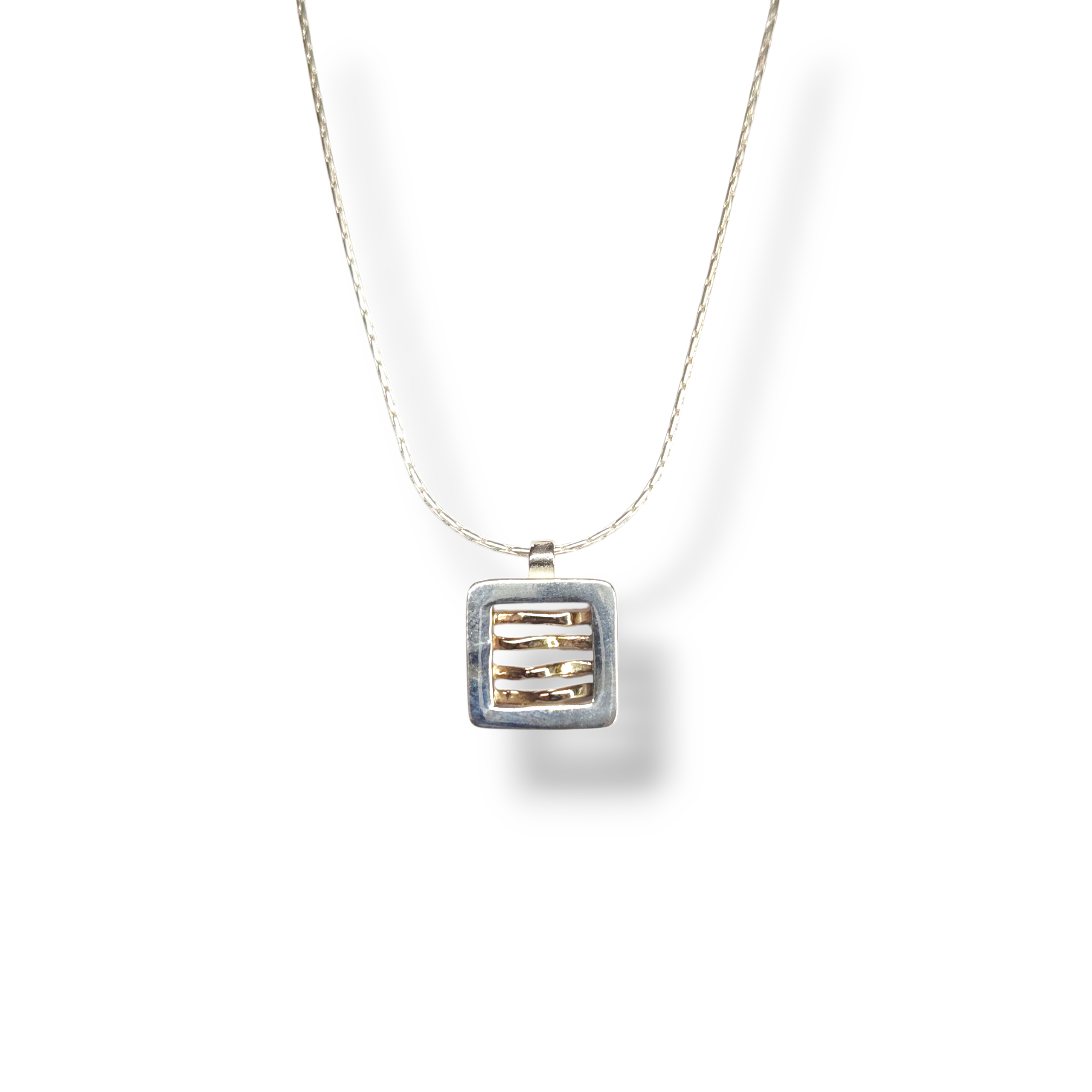 Two Tone Box Necklace