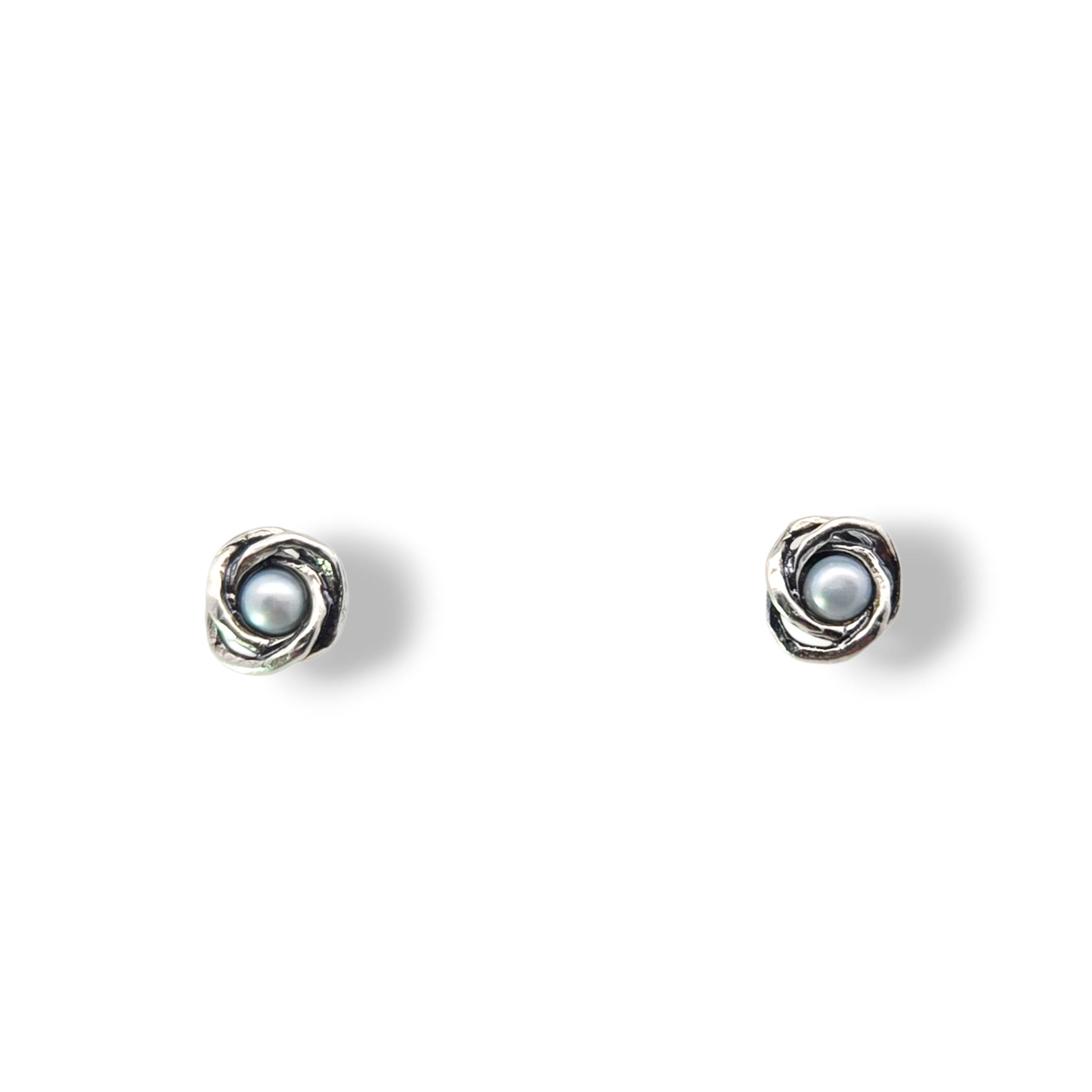 Sterling Twisted Pearl Studs