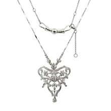 Load image into Gallery viewer, Estate Platinum Art Nouveau Cluster Necklace
