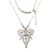 Load image into Gallery viewer, Estate Platinum Art Nouveau Cluster Necklace