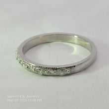Load image into Gallery viewer, Estate Platinum Natural Marquise Diamond Band