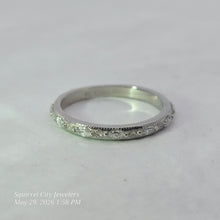 Load image into Gallery viewer, Estate Platinum Natural Marquise Diamond Band