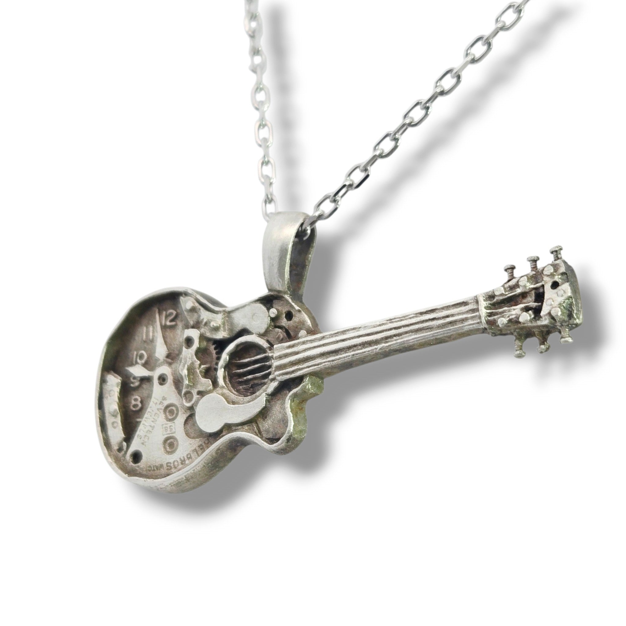 Funkypunk Guitar Necklace - Vintage-inspired Time and Rhythm Statement Piece