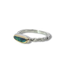 Load image into Gallery viewer, One-Of-A-Kind: Two Tone Black Opal Ring