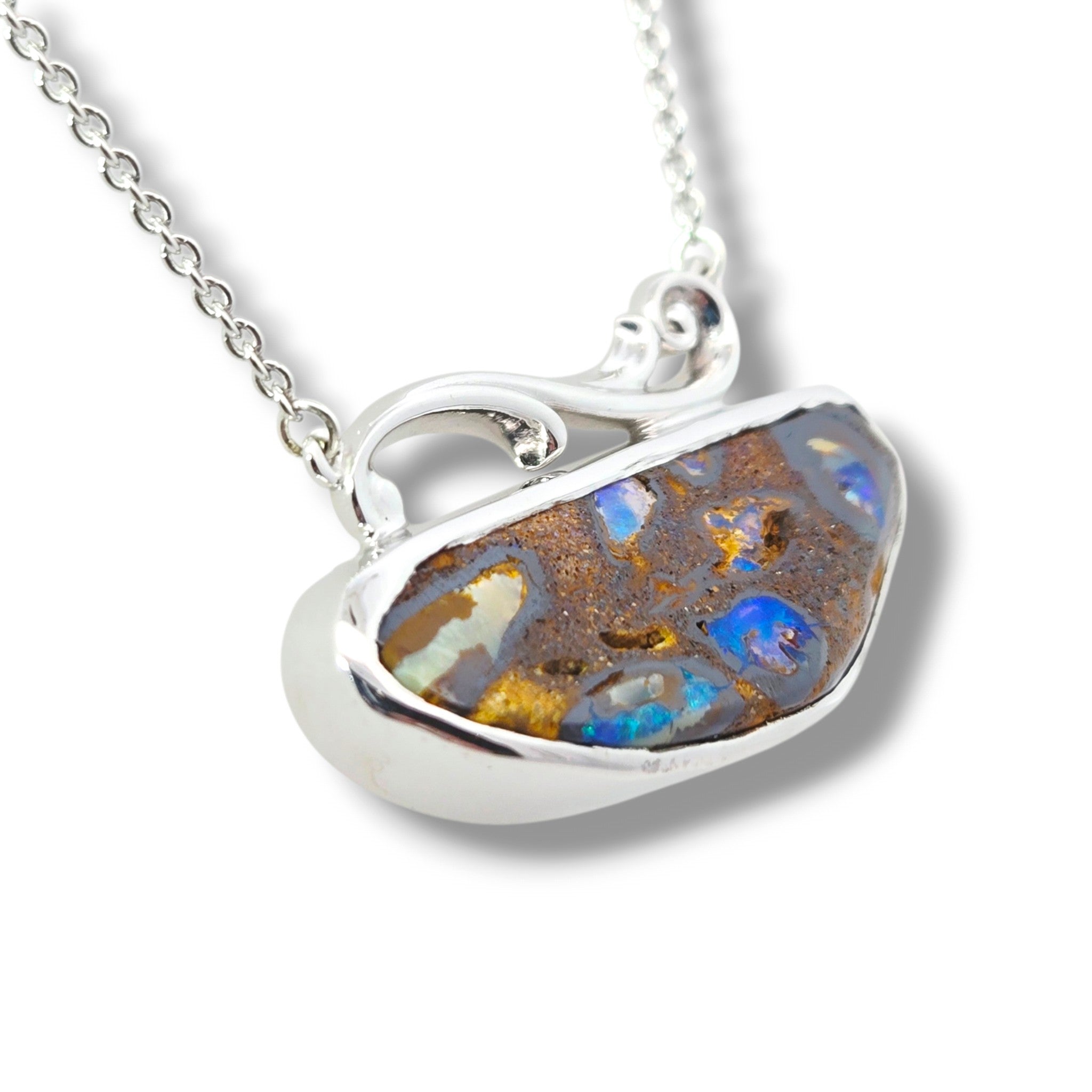 One-Of-A-Kind: Australian Koroit Opal Sterling Necklace