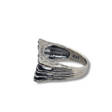 Load image into Gallery viewer, Sterling Four Lanes Oxidized Ring