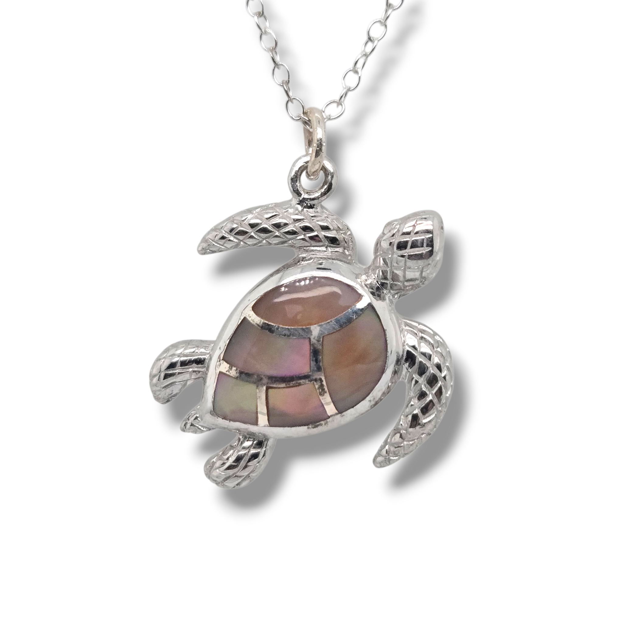 Sterling Silver Turquoise Stacked Rectangle Necklace
