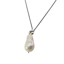 Load image into Gallery viewer, Big Wild Kashi Pearl oxidized Sterling Necklace