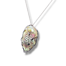 Load image into Gallery viewer, Sterling Silver and Mother of Pearl Leaf Pendant