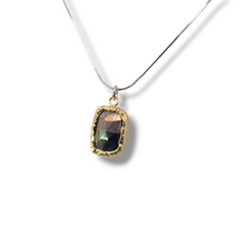 Load image into Gallery viewer, Gold Plated Sterling Silver Pyrite Pendant