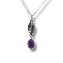 Load image into Gallery viewer, Oval Amethyst Sterling Necklace