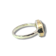 Load image into Gallery viewer, Sterling and 9k Yellow Labradorite Ring - Size 8