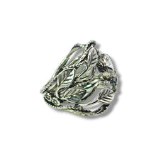 Load image into Gallery viewer, Sterling Floral with Oval Cubic Zirconia