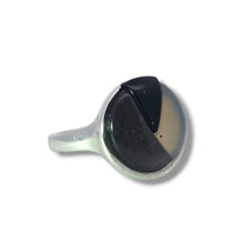 Load image into Gallery viewer, Sterling Onyx, Agate, Goldstone Ring