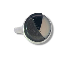 Load image into Gallery viewer, Sterling Onyx, Agate, Goldstone Ring