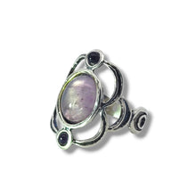 Load image into Gallery viewer, Sterling Amethyst Trio Ring