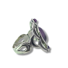Load image into Gallery viewer, Sterling Amethyst Trio Ring
