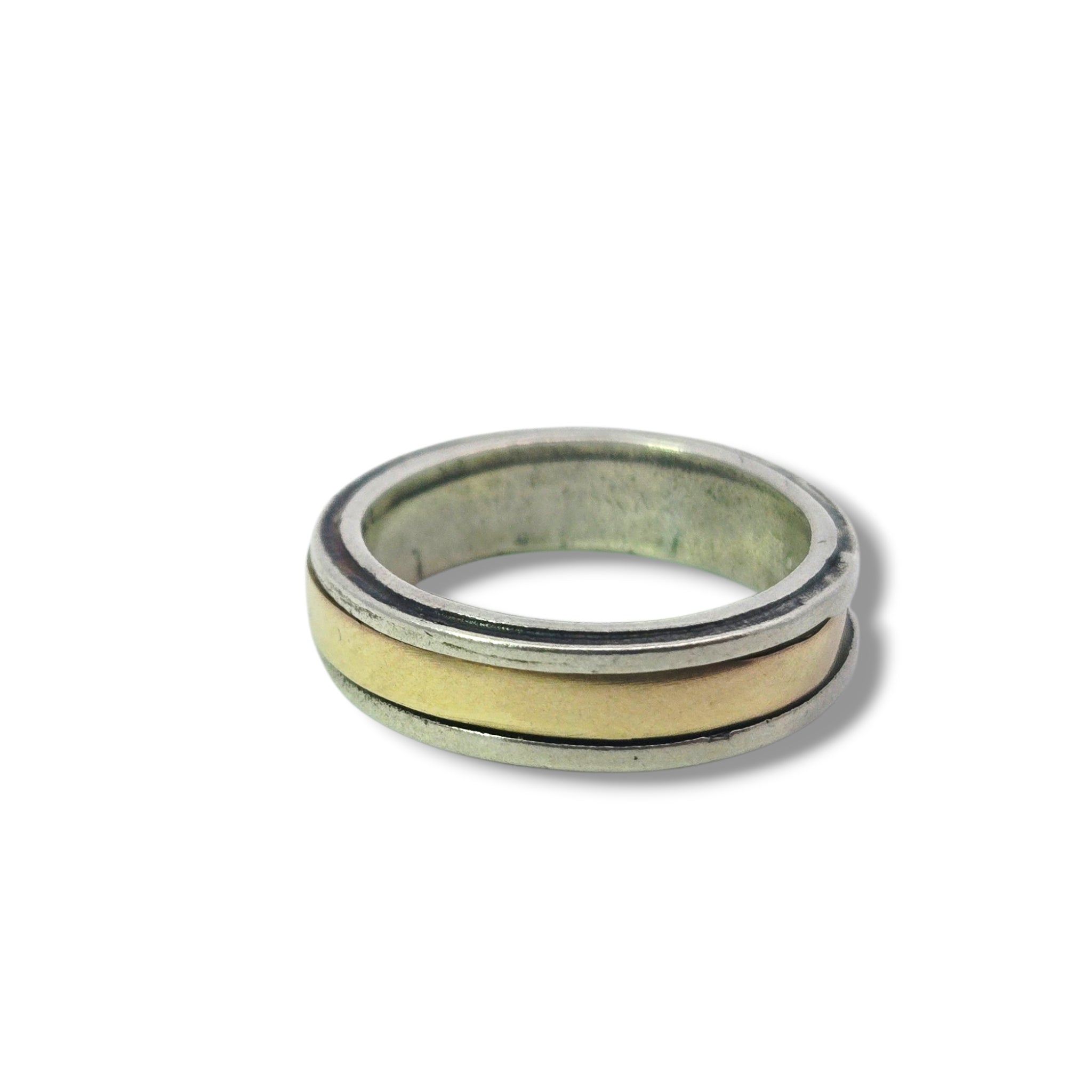 Sterling and 14k Inlay Band
