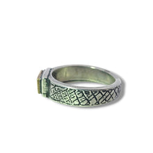Load image into Gallery viewer, Sterling and 14k Textured Crosshatch Ring