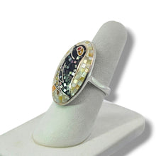 Load image into Gallery viewer, Sterling Penguin Mosaic Ring