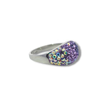 Load image into Gallery viewer, Sterling Purple Fade Austrian Crystal Ring
