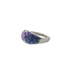Load image into Gallery viewer, Sterling Purple Fade Austrian Crystal Ring