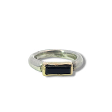 Load image into Gallery viewer, Two Tone - 9k and Sterling Onyx Ring