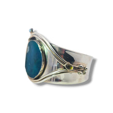 Load image into Gallery viewer, Sterling Organic Ancient Roman Glass Cuff Bracelet