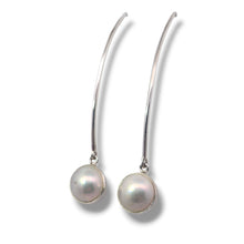 Load image into Gallery viewer, Sterling Pearl Ear Hangers