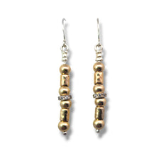 Load image into Gallery viewer, 14k Gold Plated Sterling Beaded Drop Earrings