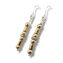 Load image into Gallery viewer, 14k Gold Plated Sterling Beaded Drop Earrings