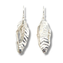 Load image into Gallery viewer, Sterling Triple Leaf Earrings