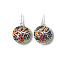 Load image into Gallery viewer, Sterling Mosaic Circle Earrings