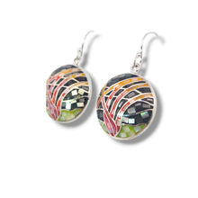 Load image into Gallery viewer, Sterling Mosaic Circle Earrings