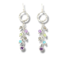 Load image into Gallery viewer, Sterling Chain Earrings with Stone Accents