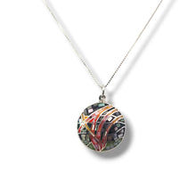 Load image into Gallery viewer, Sterling Multi-Color Mosaic Circle Necklace