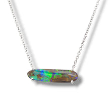 Load image into Gallery viewer, Australian Boulder Opal Sterling Silver Necklace
