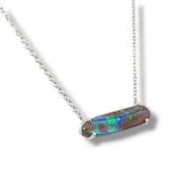 Load image into Gallery viewer, Australian Boulder Opal Sterling Silver Necklace