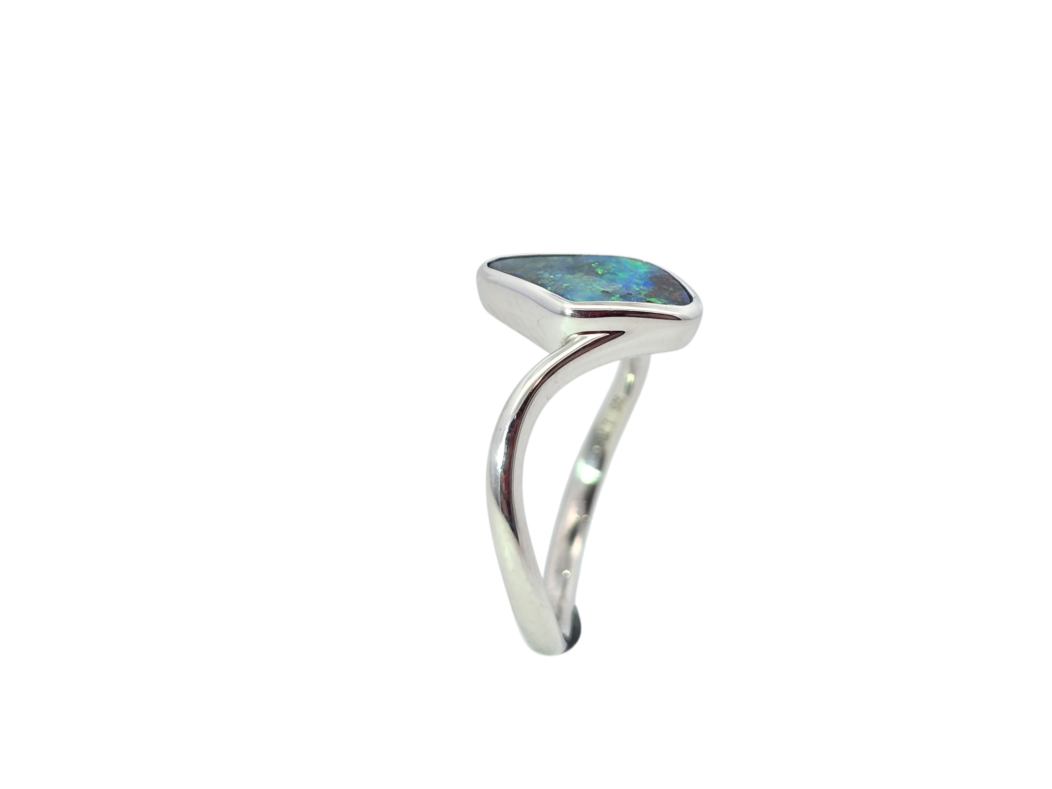 Australian Boulder Opal Sterling Silver Ring