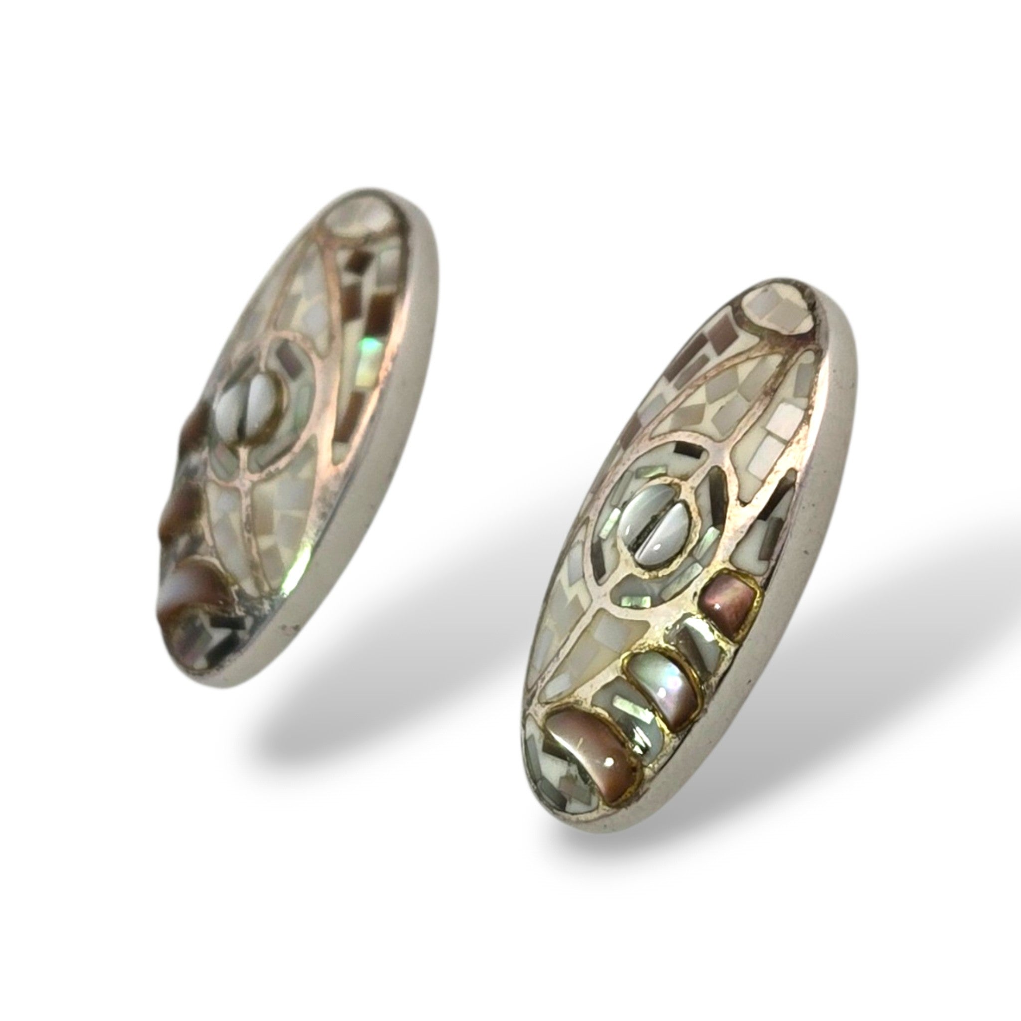 Sterling MOP Mosaic Studs