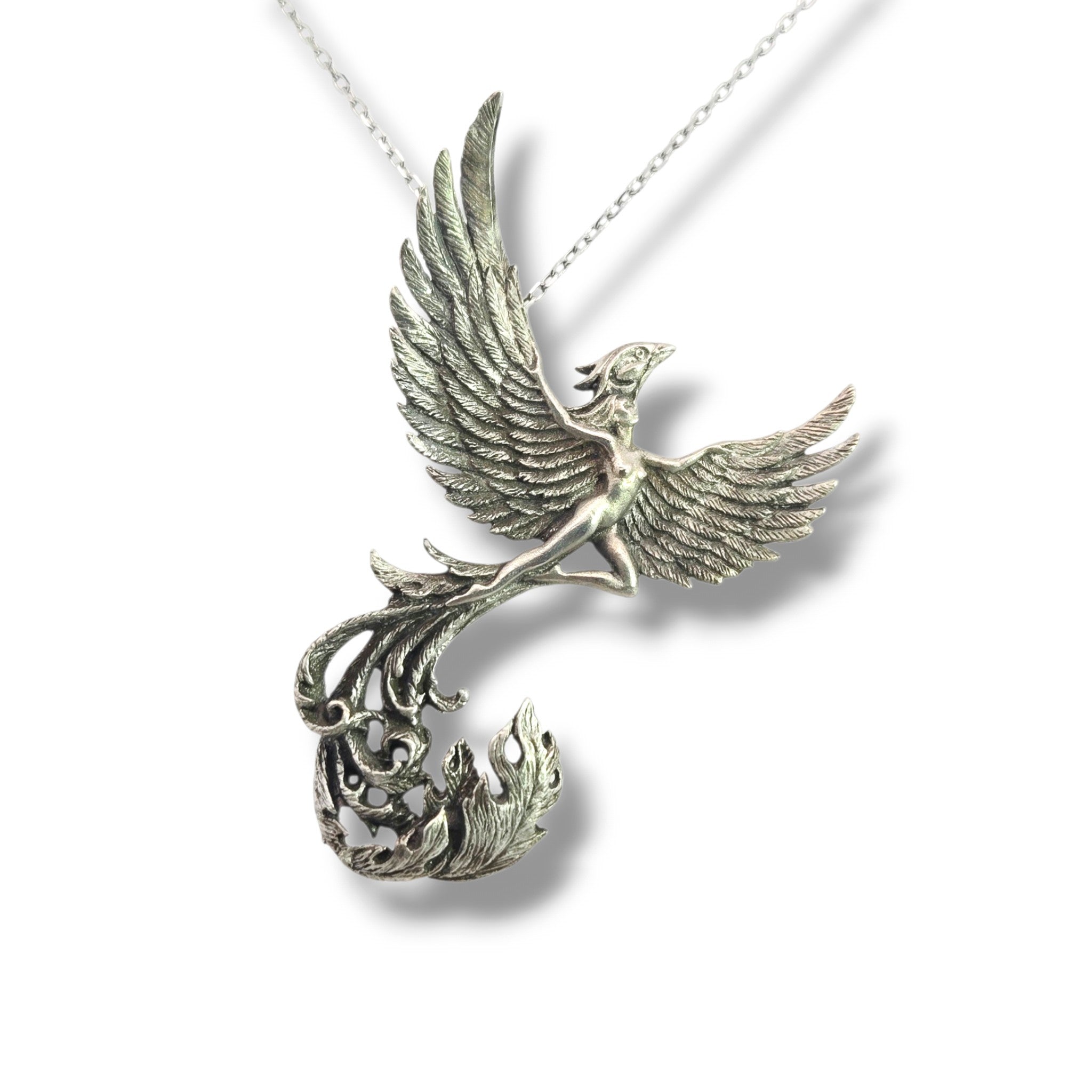 Phoenix Rising Sterling Necklace