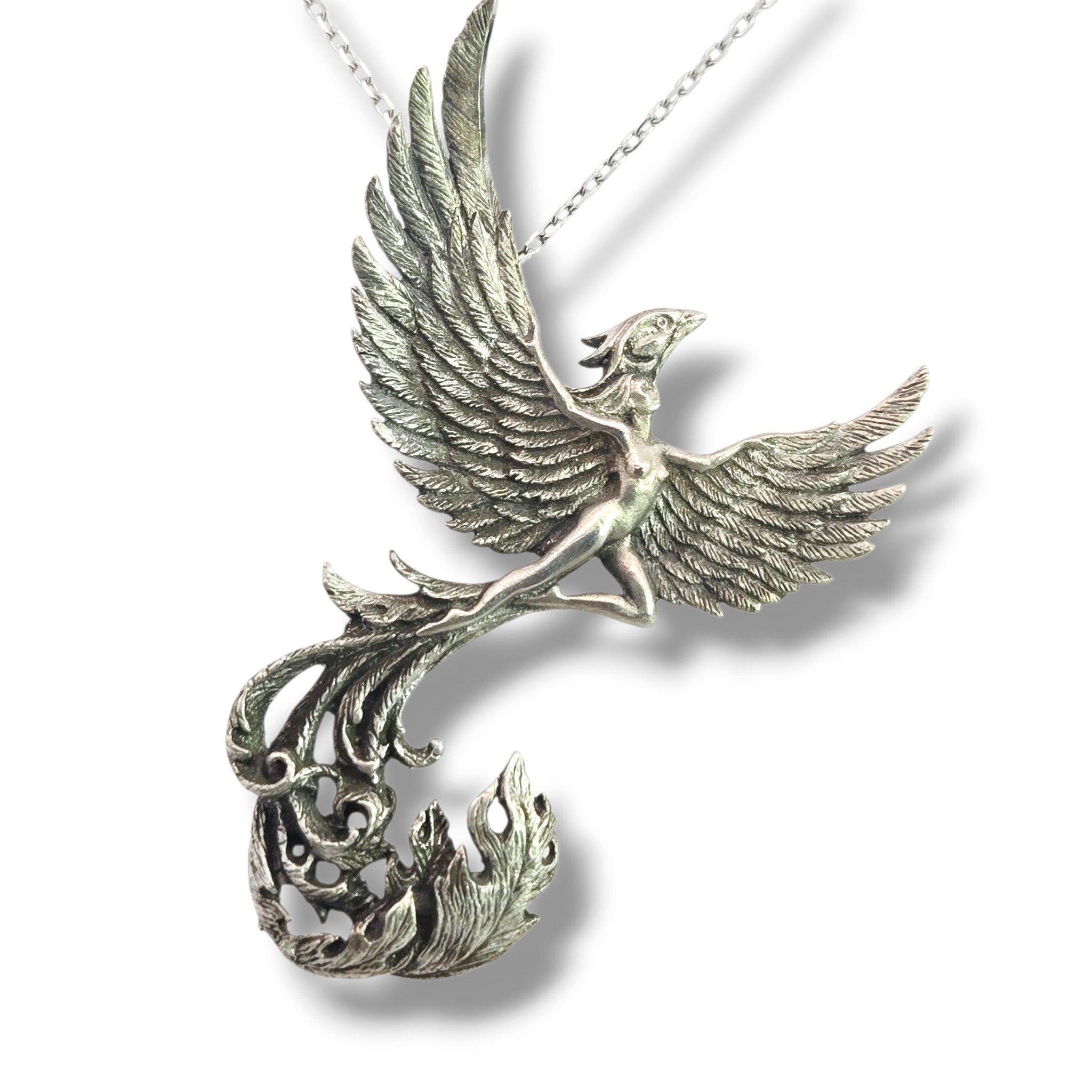 Phoenix Rising Sterling Necklace
